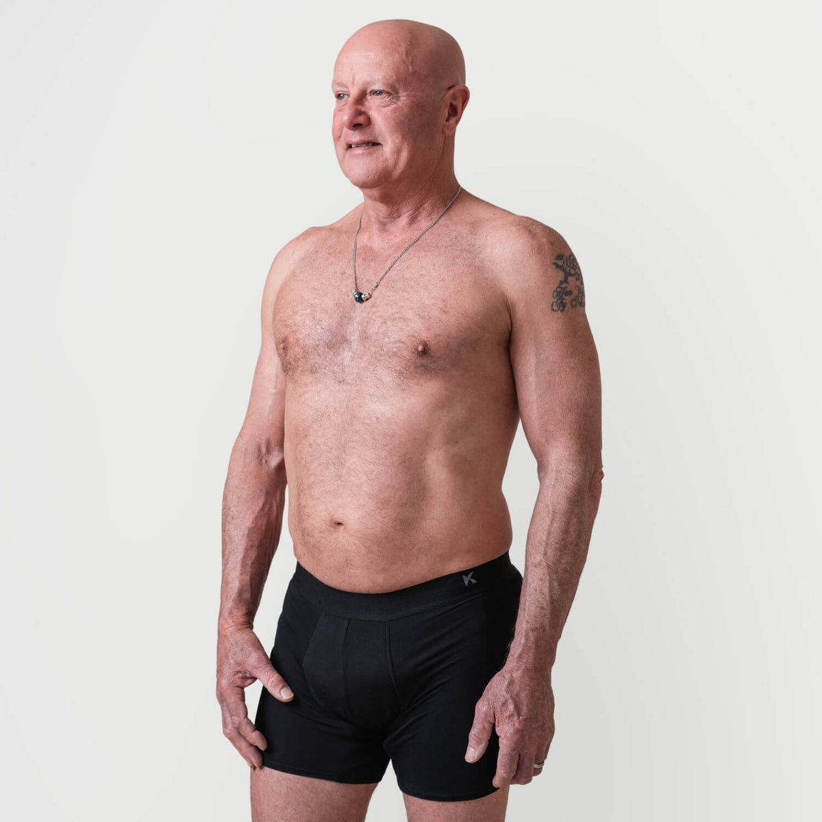 Men's incontinence underwear - black reusable boxer briefs for bladder leak protection