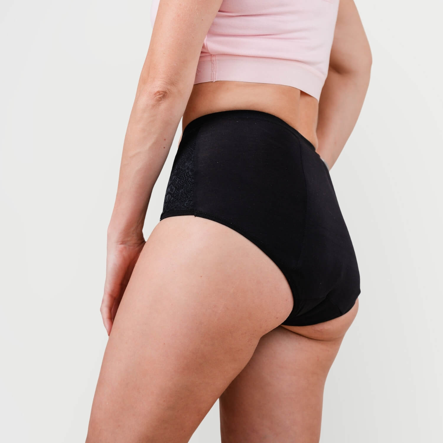 Women's incontinence underwear back coverage - looks like regular briefs