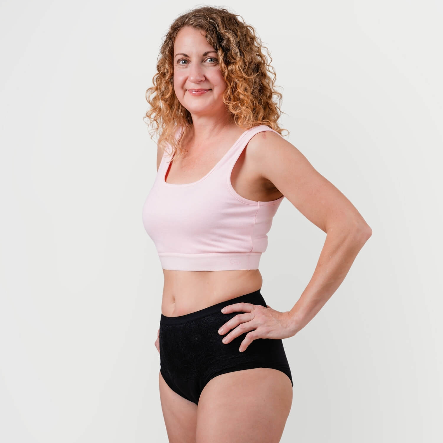 Women's incontinence underwear - black reusable briefs for bladder leak protection