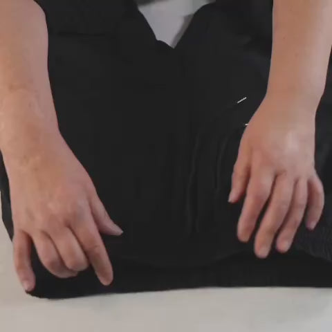 Video showing water poured onto Kovered leakproof trackpants fabric — RMIT lab tested, 0.0g leakage result